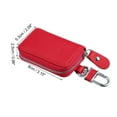 thumbnail image 5 of Unique Bargains Car Key Case Faux Leather Zipper Multifunctional Car Fob Key Case for Auto Remote Key Red, 5 of 6