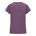 thumbnail image 4 of Teylalorva Girls Short Sleeve T-Shirt, Fashion Pleated Crewneck Soft Casual Summer Kids Tees Hot Pink Size 8, 4 of 5