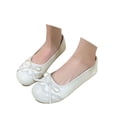 thumbnail image 3 of oqasdz Womens Casual Shoes Elegant Bow Knot Detail Flat Dressy Shoes for Comfort Everyday Slip On Low Cut Ballet Shoes Trendy Outdoor Summer, 3 of 7