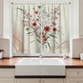 thumbnail image 3 of Ambesonne Minimal Flowers Kitchen Curtains, Wildflowers Meadow, 55"x39", Blush Ivory Sage Green, 3 of 3