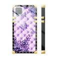 thumbnail image 3 of FKBRCL4U Compatible with Samsung Galaxy A12 Case, Purple Butterfly Flowers Leaf Luxury Golden Decoration for Girl Women Soft TPU Shockproof Protective Hard PC Back, 3 of 7