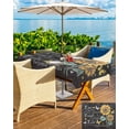 thumbnail image 5 of Fsddascl Retro Sunflower Outdoor Tablecloth - 60x102 Inch Rectangle Dining Table Cover, Spring Summer Farmhouse Floral Butterfly Waterproof Outdoor Table Cloth with Umbrella Hole & Zipper for Patio, 5 of 7