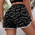thumbnail image 4 of Aoujea Shorts for Women Plus Size for Women's Lightweight Shorts Casual Print Shorts Pants Elastic Waist Drawstring Comfy Shorts Black on Clearance, 4 of 6