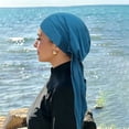 thumbnail image 2 of Lumtrix Chemo Headwear For Women Turban Headwear For Cancer Patients Headwrap Loss Cover Lightweight Head Covering Cap Blue, 2 of 4