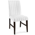 thumbnail image 2 of Modway Motivate Channel Tufted Upholstered Fabric Dining Chair Set of 2 in White, 2 of 7