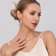 thumbnail image 4 of VEEDFOFA 14K Gold Plated Hoop Earrings, Hypoallergenic Multi Size Secure Closure Earrings for Women Daily & Gift, 4 of 6