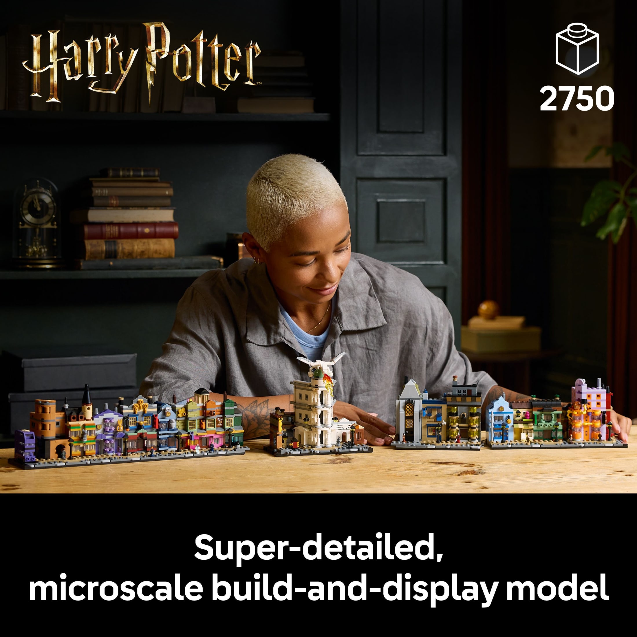 LEGO Harry Potter Callejón Diagon Tiendas de Magia Set de Construcción para Adultos - Kit Coleccionable para Fans de Harry Potter con 12 Microfiguras - Idea de Regalo para Hombres, Mujeres, Fans - 76444 3