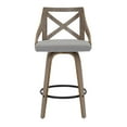 thumbnail image 5 of LumiSource Light Grey Wood, Grey Fabric Charlotte Counter Stool - Set of 2, 5 of 9