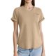 thumbnail image 1 of Camiseta de punto de manga corta con cuello en V y bolsillos para mujer. Top cómodo y casual para el verano., 1 of 4