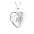 thumbnail image 1 of Initial Heart Locket Necklace in Sterling Silver, 1 of 2