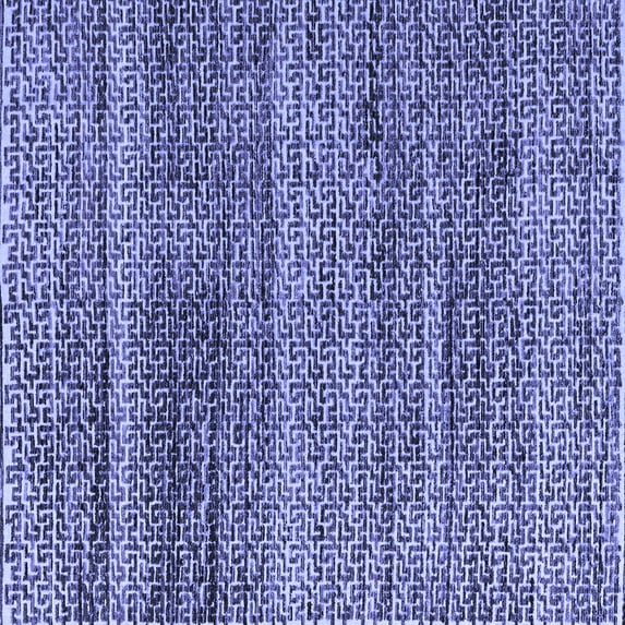 Ahgly Company Machine Washable Indoor Square Abstract Blue Modern Area Rugs, 8' Square