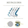 thumbnail image 4 of Dodo Babies Pacifier Clip Set - Four Clips Plus Binky Case – Universal Holder Fits Most Paci Brands, Teether Toys and Car Seats – Blue and Teal Prints for Girls or Boys, 4 of 8