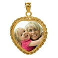 thumbnail image 2 of Personalized Heart Shaped Black and White Photo Charm With Rope Border, 2 of 2