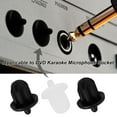 thumbnail image 3 of Clear Black Rubber 6.35mm Audio Jack DVD Microphone Antidust Cover 10PCS, 3 of 7