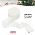 thumbnail image 2 of Uxcell Velvet Ribbon, Crinkled Handmade Frayed Edge Vintage Ribbon for Gift Wrapping Christmas Tree Ornament White 1.5"x3 Yard, 2 of 3