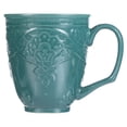 thumbnail image 5 of The Pioneer Woman Farmhouse Lace 4-Piece 17-Ounce Mug Set, Ocean Teal, 5 of 9