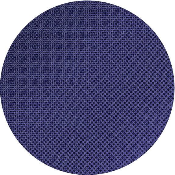 Ahgly Company Machine Washable Indoor Round Transitional Night Blue Area Rugs, 7' Round