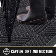 thumbnail image 3 of SHIQI-Front Door Mat Outdoor Indoor, Heavy Duty Non Slip Rubber Mat, Absorbent Outdoor Rug, Easy Clean Welcome Mat, Low Profile Entryway Rugs, 47"x32", Grey, 3 of 4