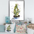 thumbnail image 3 of Designart 'Abstract Cactus Houseplant' Traditional Framed Art Print, 3 of 4