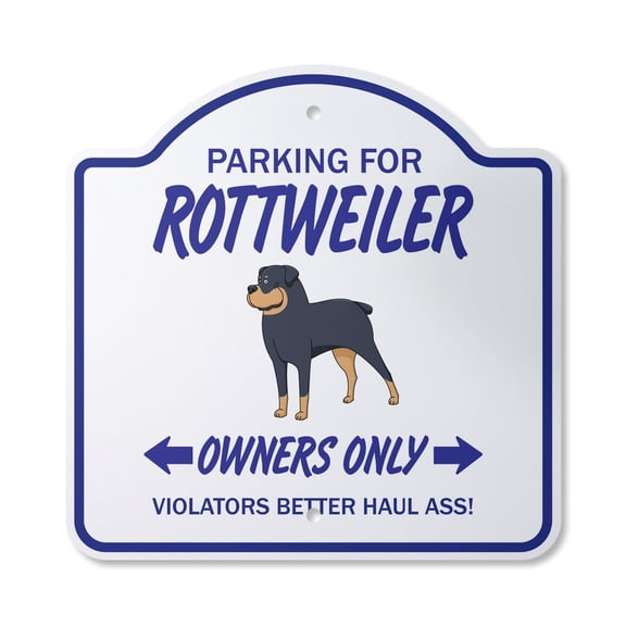 Rottweiler 10” x 10” Sign | Indoor/Outdoor Plastic | SignMission Designer Dog Pet Parking Guard Security Vet Breeder Kennel Novelty Gift Funny Joke Gag Road Garage