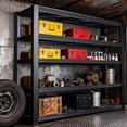 thumbnail image 5 of ZEUKMXOO 72"H*62"W*24"D Garage Shelving Unit, Metal Heavy Duty Storage Shelves, 5-Tier Adjustable 3500Lbs Industrial Utility Rack Shelf for Basement, Warehouse, Store, 5 of 8