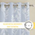 thumbnail image 6 of Light Blue Botanical Kitchen Curtains Window Panels, Pastoral Elegant Spring Floral Insulated Window Treatment Curtain, Grommet Curtains for Bedroom/Living Room/Bathroom, 2 Piece 42"Wx84"L, 6 of 8