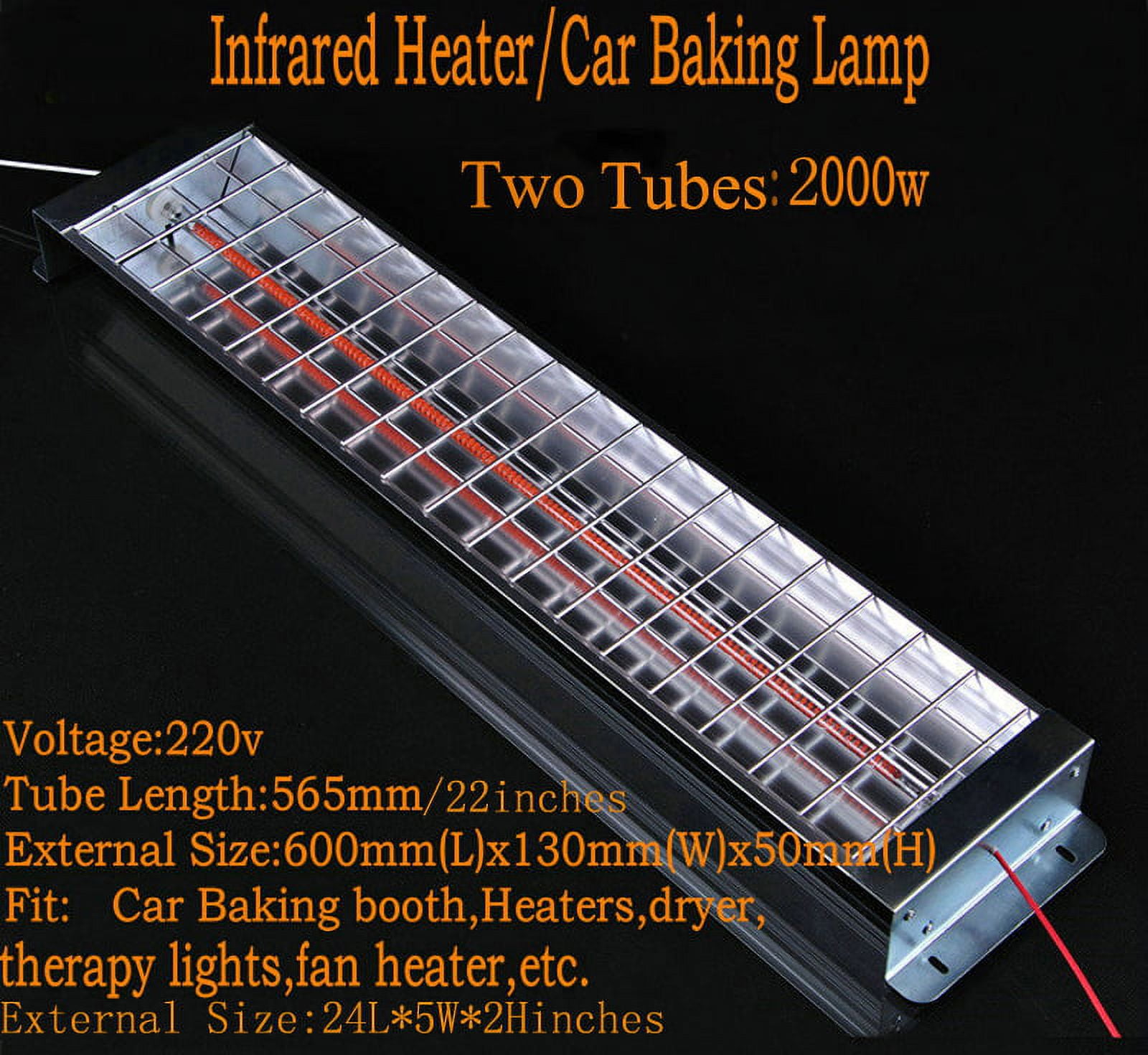 INTSUPERMAI Spray Baking Booth Infrared Carbon Fiber Paint Curing Heating Lamp Heater 220V