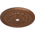 thumbnail image 3 of 31 1/2"OD x 3 5/8"ID x 1 3/4"P Palmetto Ceiling Medallion Polished Copper Finished, 3 of 5