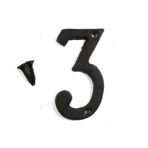 3 inch Vintage Decorative Cast Iron Metal Alphabet Letters Wall Sign Hanging Address Name Sign Letter(3)