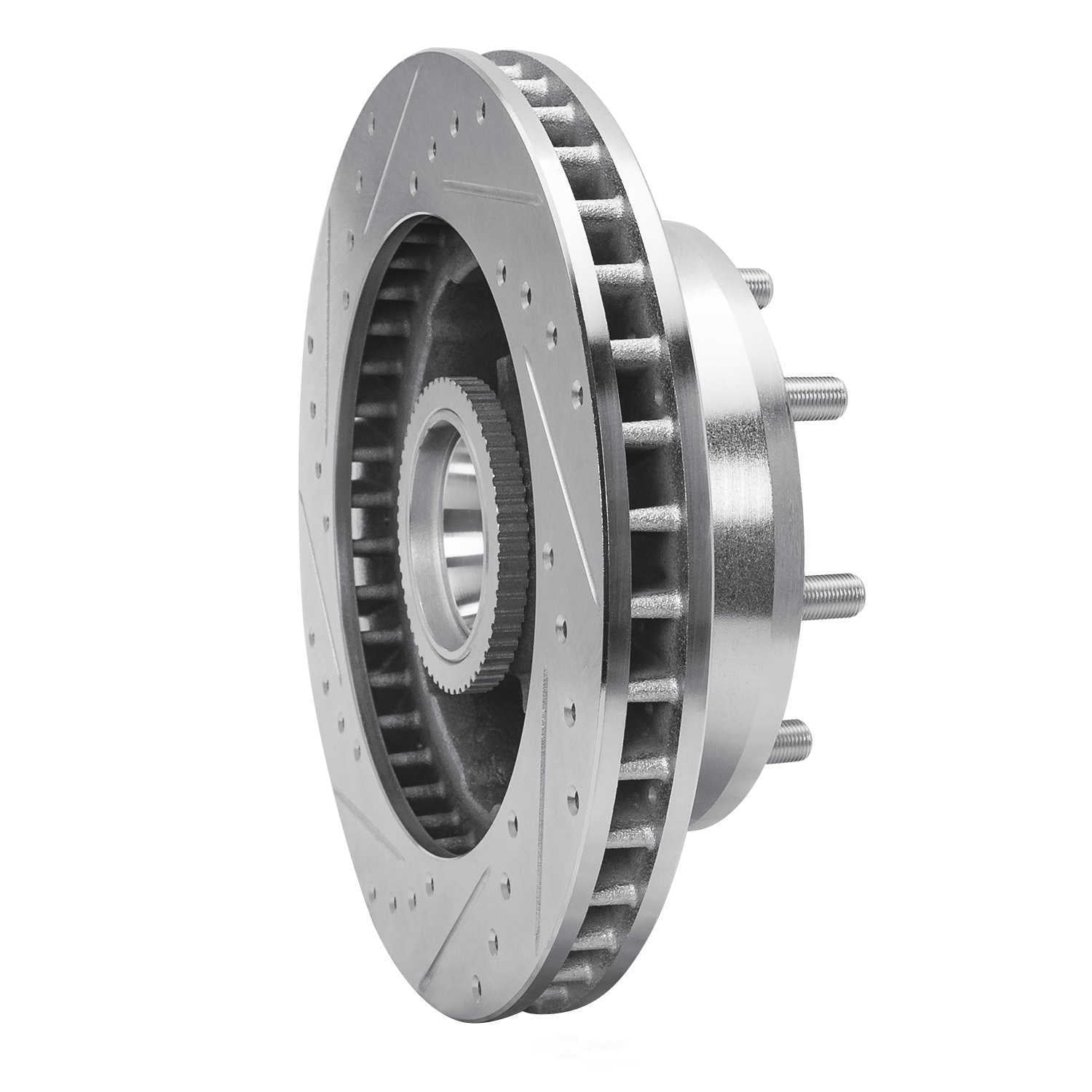 Dynamic Friction Company 631-48021R DFC Brake Rotor - Drilled And Slotted - Silver