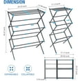 thumbnail image 4 of Clothes Drying Rack, 3-Tier Laundry Drying Rack for Clothes, Expandable Metal Clothing Dryer, Collapsible Towel Rack, Air Drying Rack, Graphite, 4 of 15