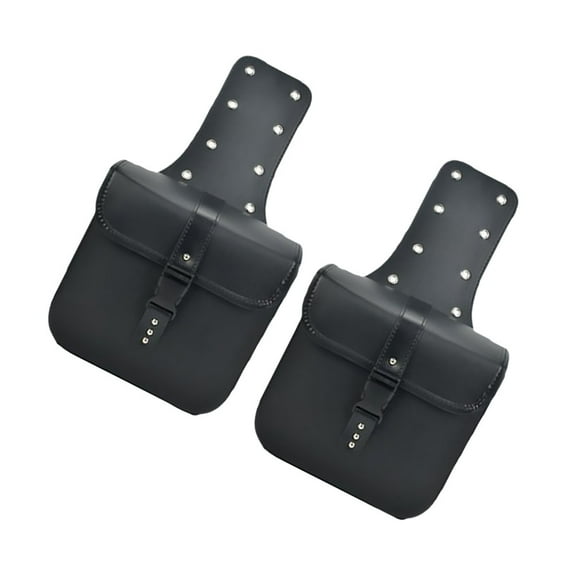 Motorcycle Handlebar Bag, 1 Pair Motorbike Side Hanging Bag Mini Saddle Bag Motorcycle Modified Side Bag (Black)