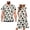 Cute Dachshund, variant on Polynesian Couple Matching Outfit Men's Button Up Shirt Hawaiian Shirts Comfort Workwear and Womens Short Sleeve Dress Pleated Hem Party Dresses Size S