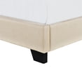 thumbnail image 2 of Cream Fabric Upholstered Twin Bed with Double Nail Head Trim, 2 of 10