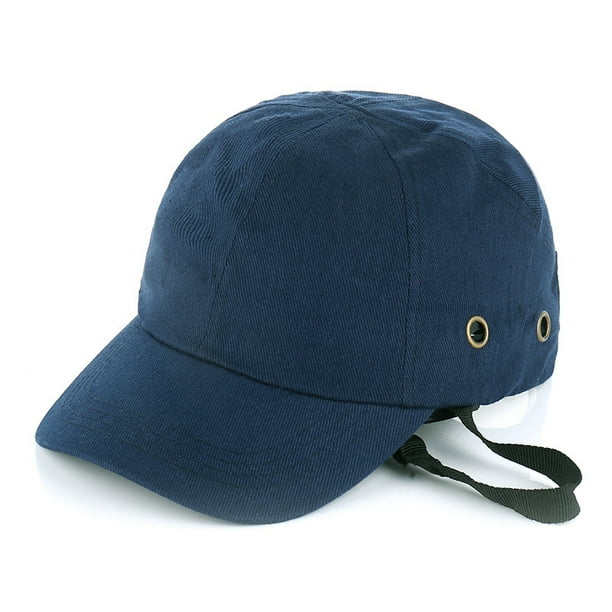 Gorra de seguridad estilo gorra de béisbol gorra ligera de protección para la cabeza sombrero duro para hombres y mujeres (azul marino clásico)