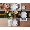 thumbnail image 3 of Halloween Table Runner, Halloween Pumpkin Skull Castle with Black Backgound Rustic Table Runner for Holiday Birthday Party Kitchen Dining Table Home Decor,, 3 of 8