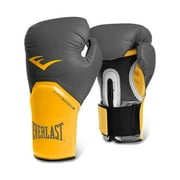 Everlast 16 Oz Pro Style Elite Cardio Kickboxing Training Gloves, Grey & Orange