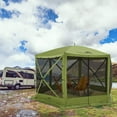 thumbnail image 5 of EAGLE PEAK 12 x 12 ft Portable Quick Pop Up 6 Sided Instant Gazebo Canopy, Outdoor Camping Screen Tent with Mesh Netting 8 Person, Green, 5 of 8
