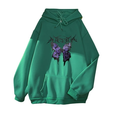 

JDEFEG Lightweight Pullover Women Topslong Sleeve Pocketdailyloose Blouses Tops Christmas Scrub Too Hoodies for Women Sweatshirts Polyester Green M