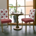 thumbnail image 5 of Chair Covers for Dining Room Set of 6,Watercolor Farm Red Flowers Stretch Seat Protector Removable Washable Chairs Slipcovers for Kitchen Banquet Wedding Hotel,Pine Fruit Country Floral, 5 of 6