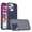 Dark Blue, variant on For iPhone 13/14 Polished Oil Thick Acrylic Metal Button Hybrid Case Cover - Beige