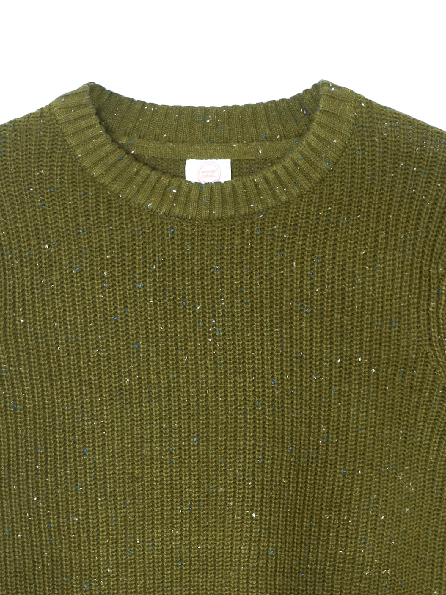 Wonder Nation Boys Confetti Crewneck Sweater, Sizes 4-18