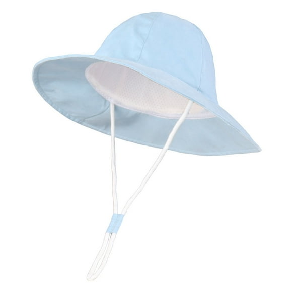 GDREDA Train Engineer Hat Kids Baby Girl Sun Hat With UPF 50+ Outdoor Adjustable Toddler Beach Hat With Wide Brim Bucket Hats For Kids Blue,6-12 Months