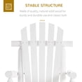 thumbnail image 4 of Outsunny Outdoor Adirondack Style Wooden Rocking Chair, Large, White, 4 of 9