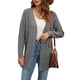 thumbnail image 2 of Suéter Informal de Color Liso para Mujer, Cárdigan Oversize de Punto Suave para Mujer Gris S, 2 of 8
