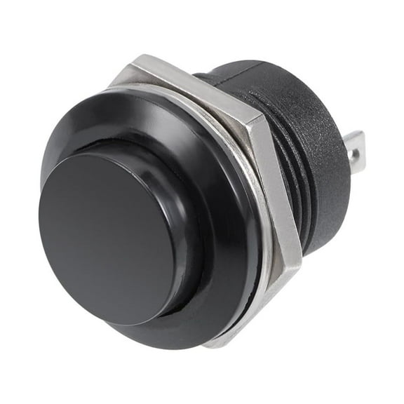 5Pcs,16mm Black Momentary Push Button Switch Round Button R13-507 SPST 1 NO 1 NC