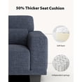 thumbnail image 5 of CHITOOMA 65" Loveseat Sofa for Living Room, Comfy Linen Couch with 2 Pillows, Deep Seats, Wide Armrests, Removable Covers & Sturdy Steel Frame, Blue, 5 of 11
