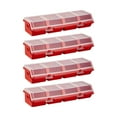 thumbnail image 2 of 4 cajas organizadoras de tornillos, divisoras, portátiles, a prueba de polvo, organizador de almacenamiento para artículos pequeños, tuercas, pernos, Rojo, 2 of 9