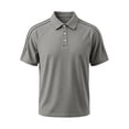 thumbnail image 6 of Uwinwear Men's Polo Shirts Solid color Button-Down Short Sleeve Quick Dry Moisture Wicking Performance Collared Golf Shirt Breathable Casual Wear,Gray,XL, 6 of 7