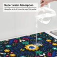 thumbnail image 5 of Kdxio Colorful Mexican Flower for Dish Drying Mat,24*18 inch Absorbent Dish Drainer Kitchen Counter,Large Size Dish Drying Pad for Countertops,Draining Racks, 5 of 6